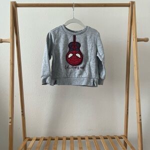 Marvel Gray and Red Spider-Man Kids Sweatshirt
